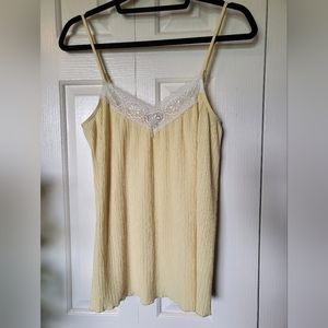 White Birch Brand Women's Spaghetti Strap Camisole-Pale Yellow